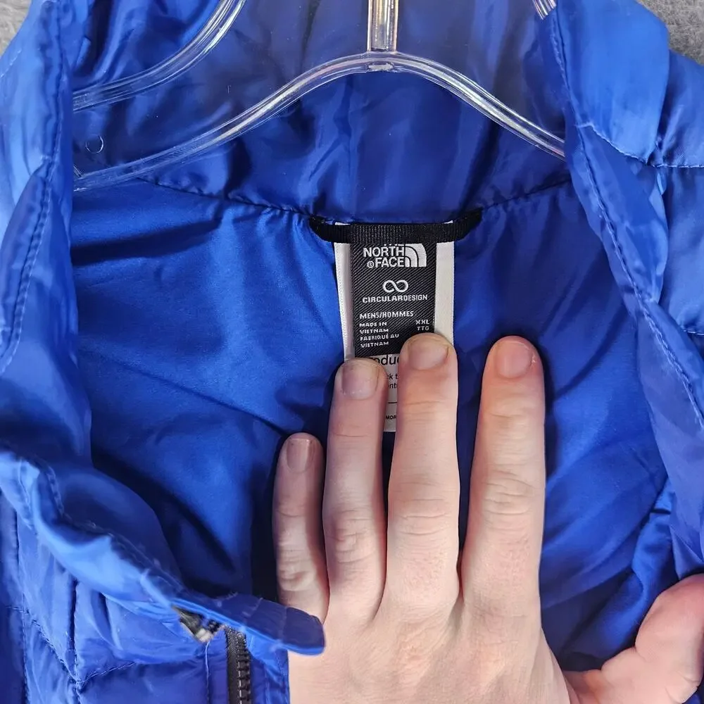 The North Face Thermo Insulated Jacket Blue Men's XXL Outdoor Hiking